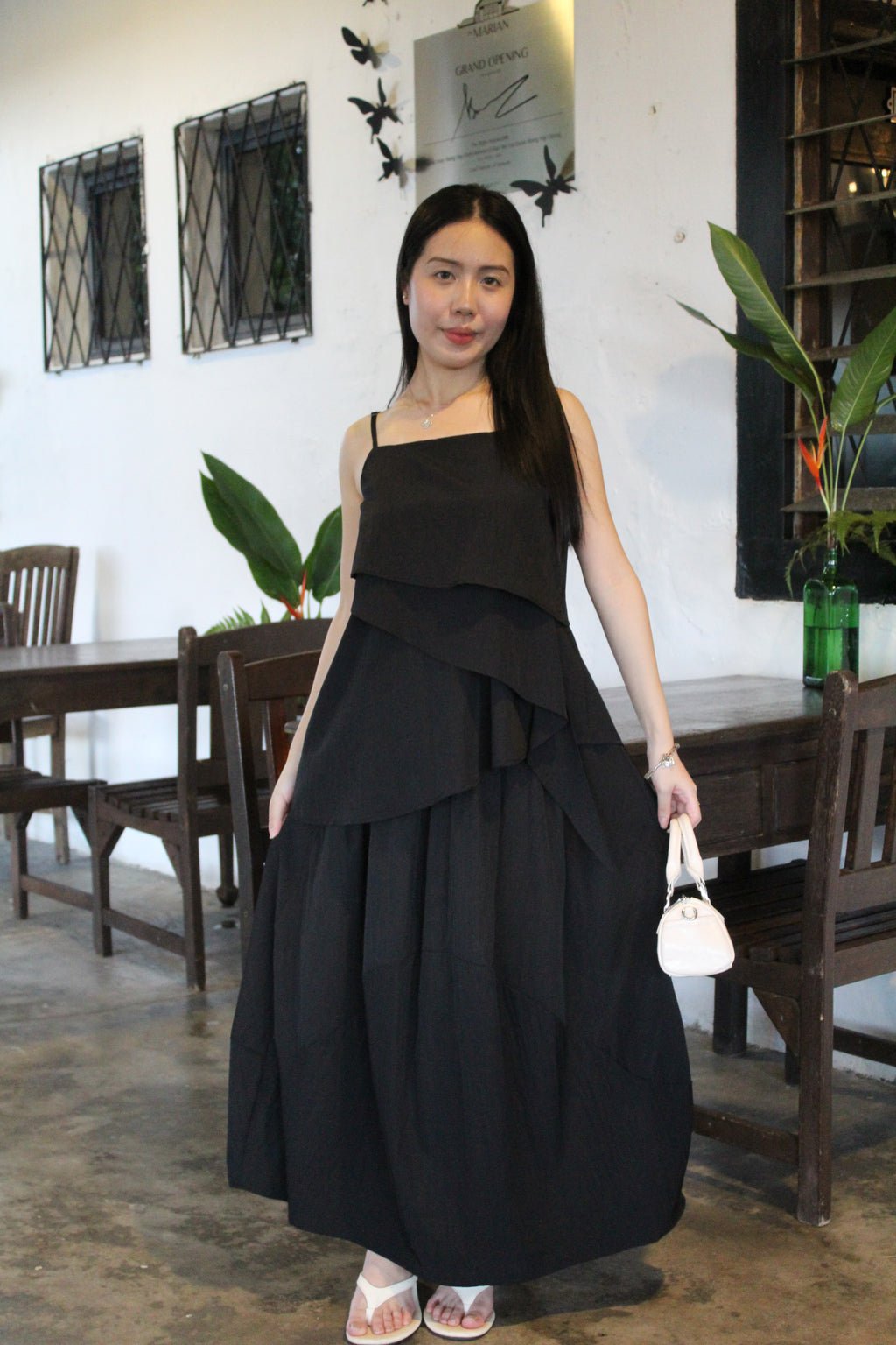 Zoe Cami Two Piece Skirt Set (Black)