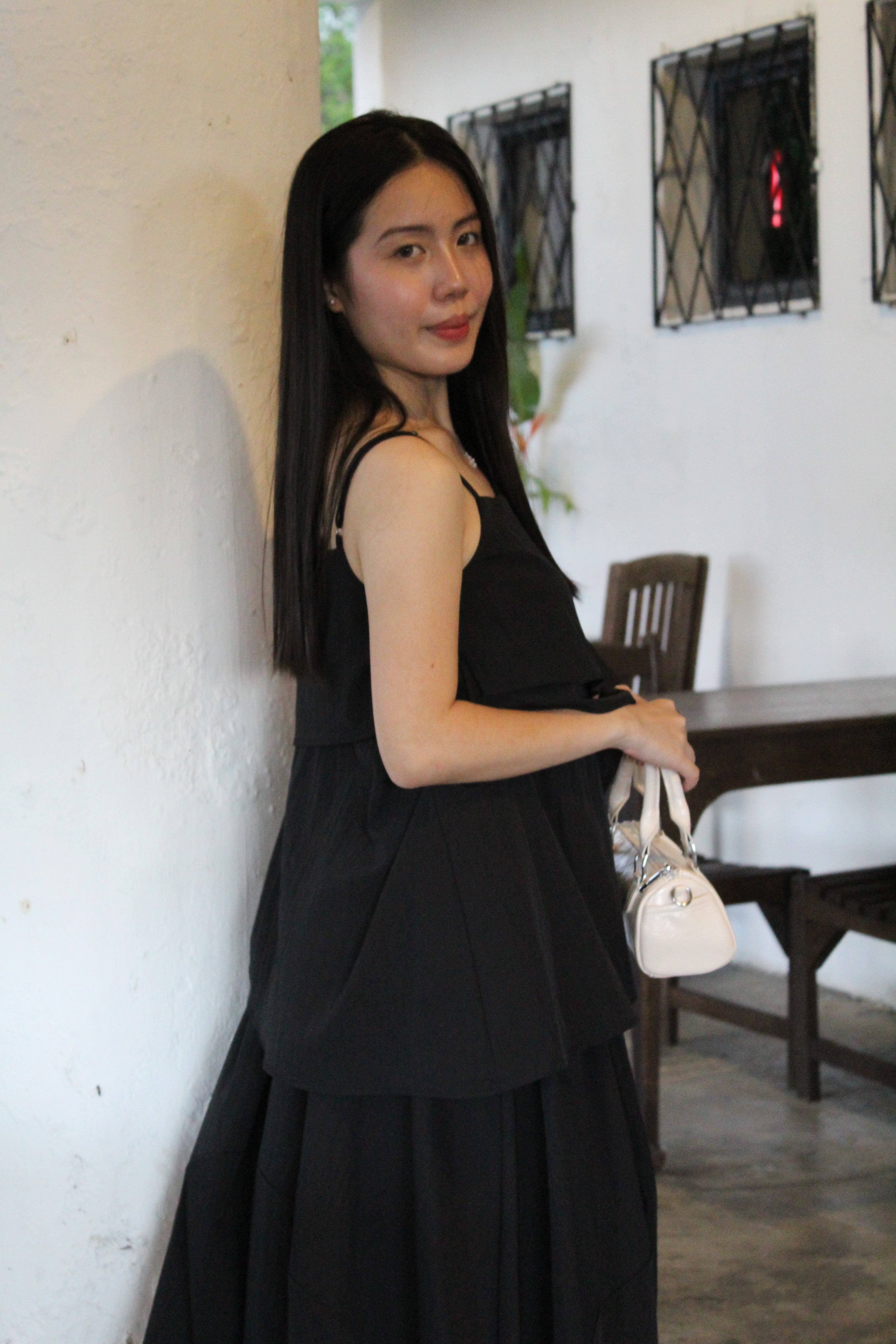 Zoe Cami Two Piece Skirt Set (Black)