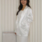 Kaori Satin Blazer Jacket (Black)