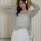 MaryAnn Sheer Knit Top (Green)