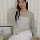 MaryAnn Sheer Knit Top (Green)