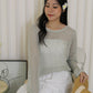 MaryAnn Sheer Knit Top (Green)