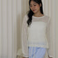 MaryAnn Sheer Knit Top (Pink)