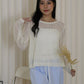MaryAnn Sheer Knit Top (Green)