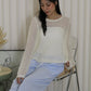 MaryAnn Sheer Knit Top (Green)