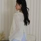 MaryAnn Sheer Knit Top (Pink)