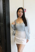 Tiana Silk Padded Top (Blue)