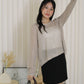 MaryAnn Sheer Knit Top (Green)