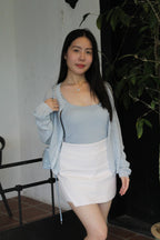 Tiana Silk Padded Top (Black)
