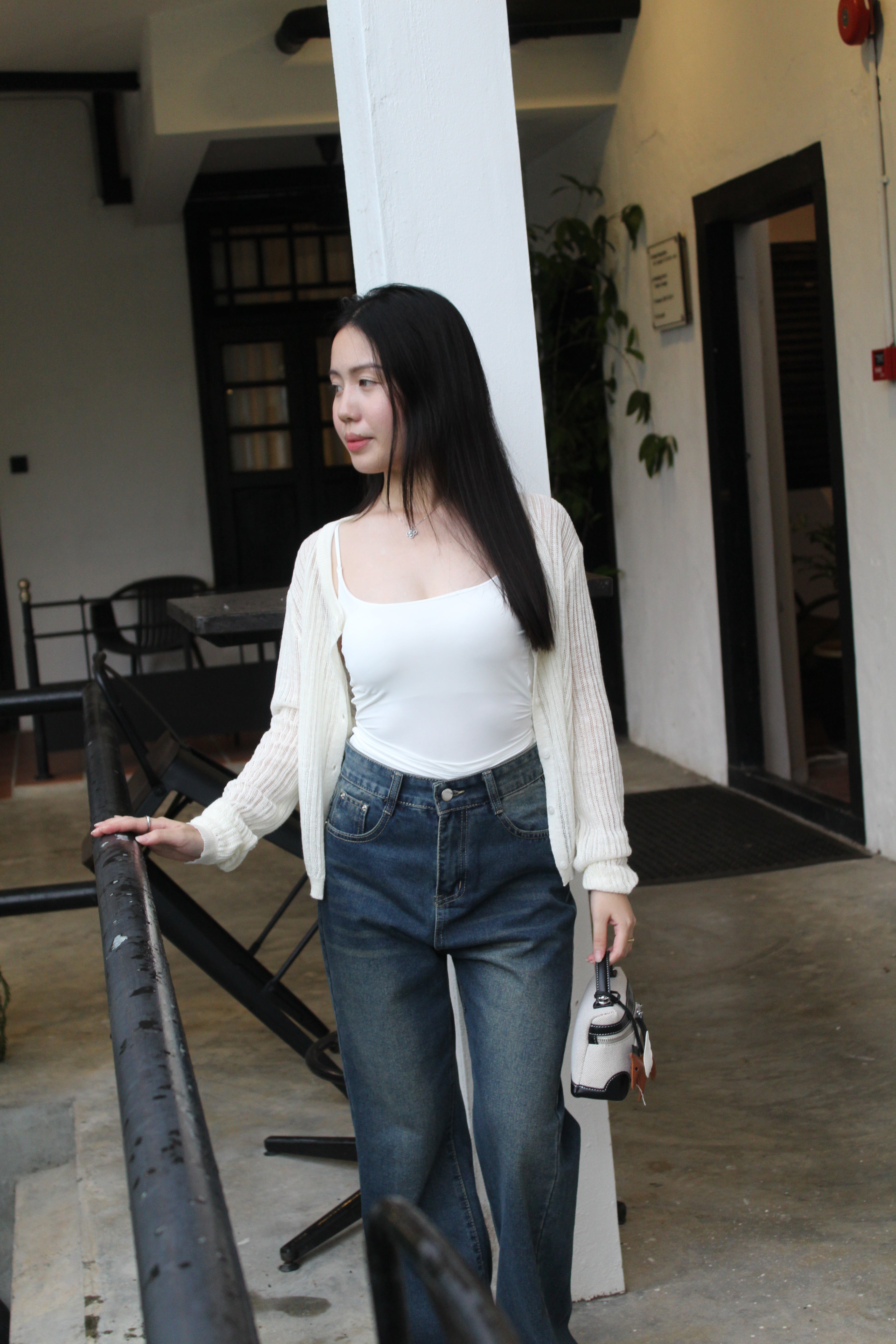 Elsie Vintage Denim Pants (Blue)