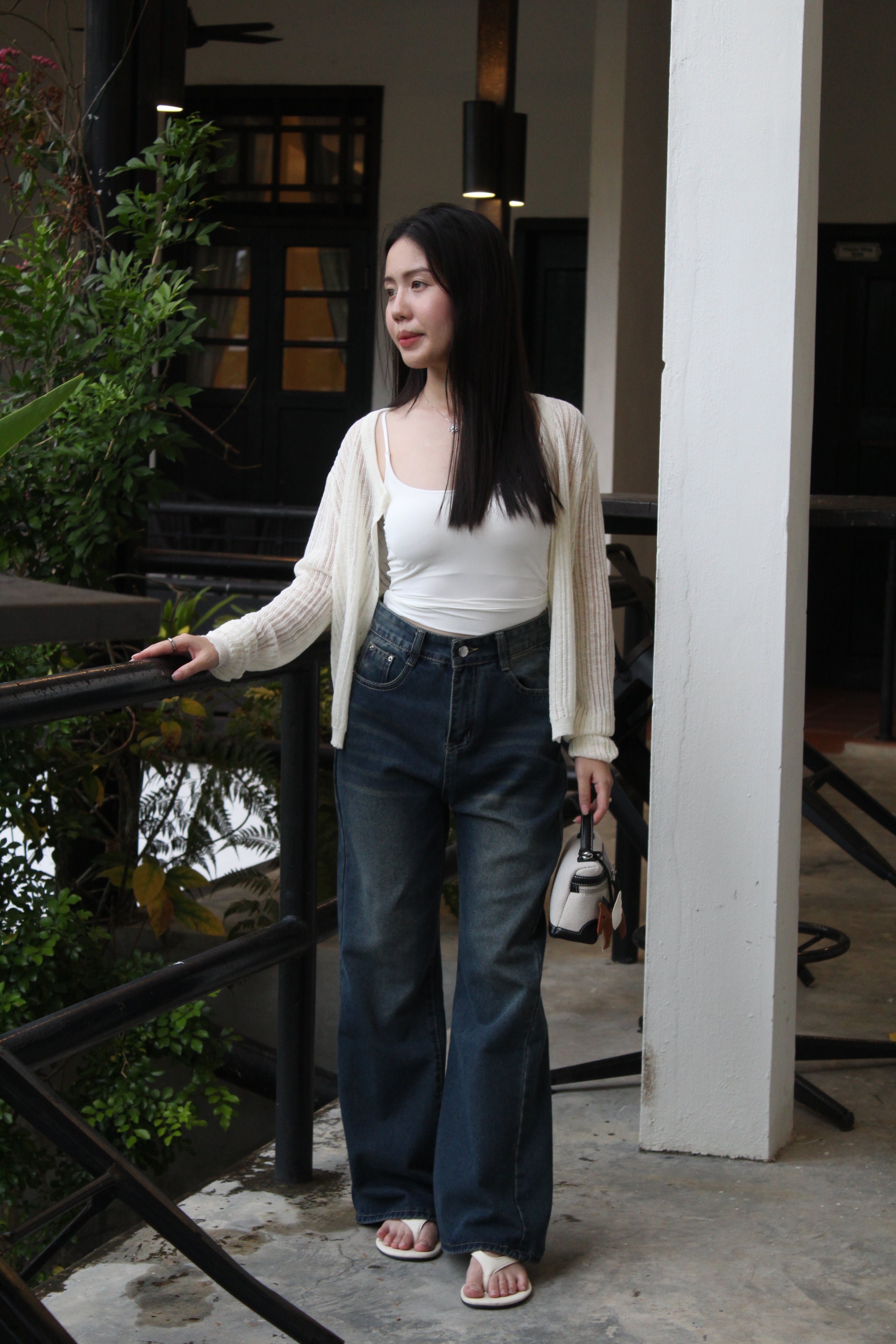 Elsie Vintage Denim Pants (Blue)