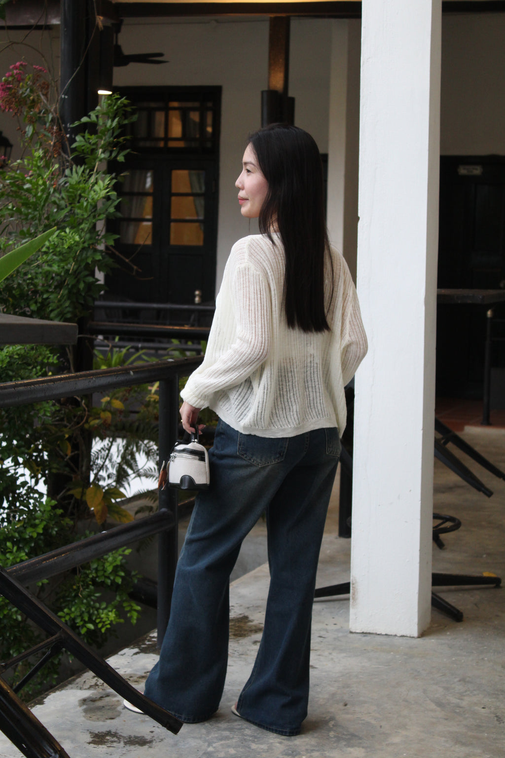 Elsie Vintage Denim Pants (Blue)