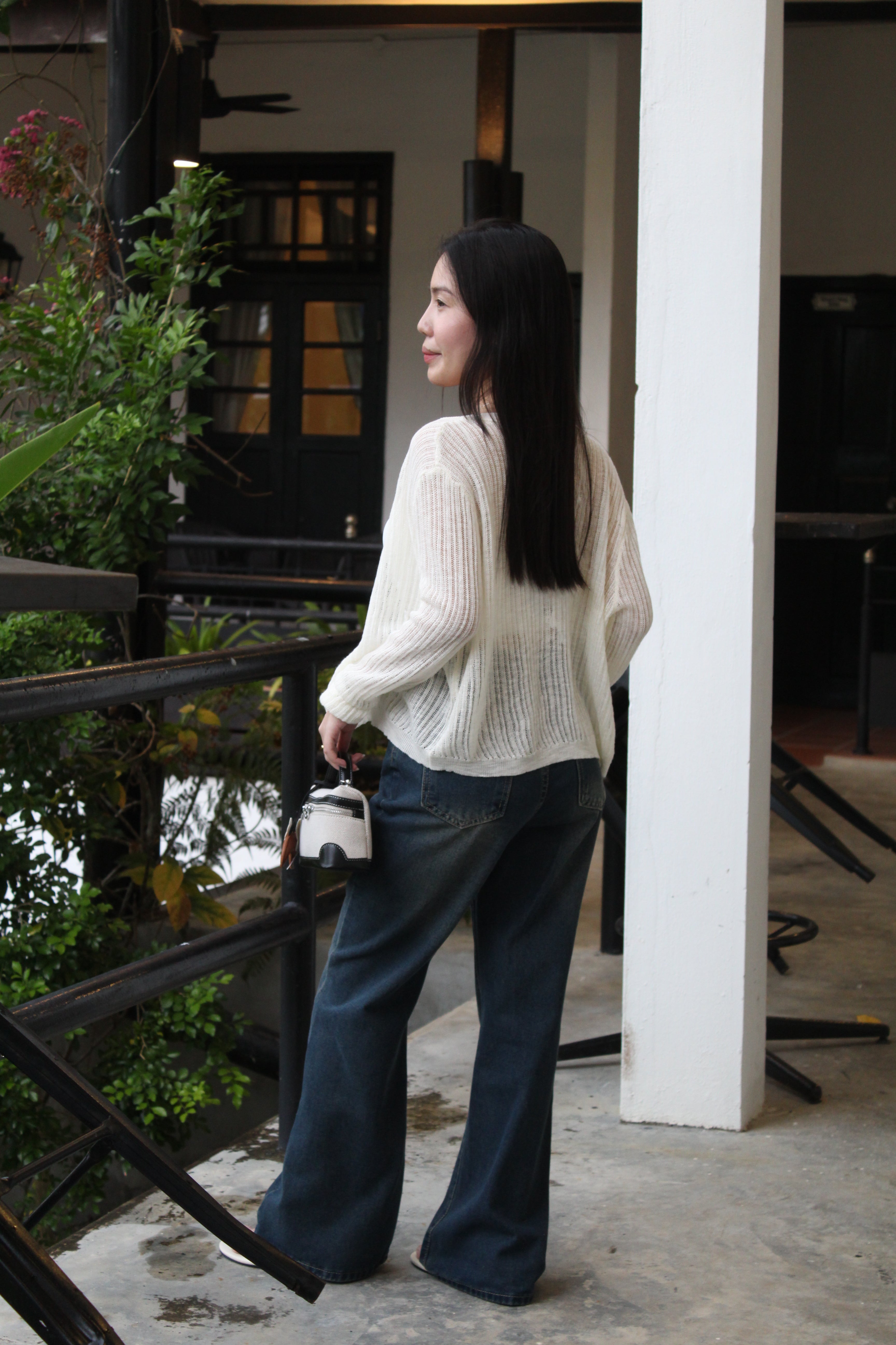 Elsie Vintage Denim Pants (Blue)