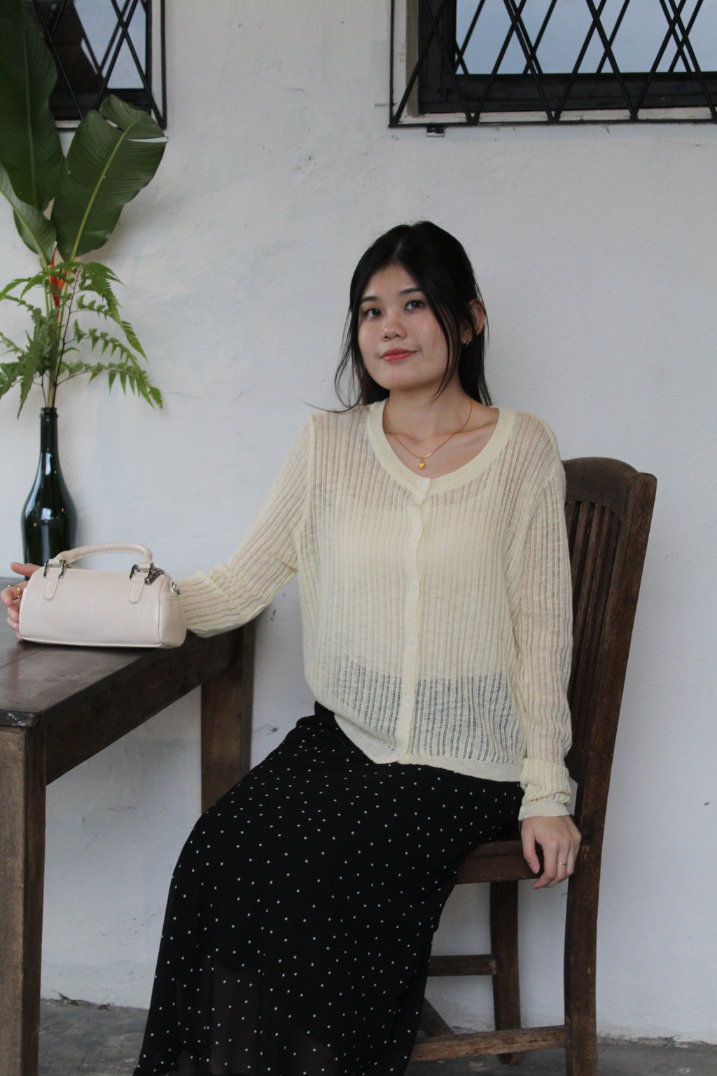 Tiana Silk Padded Top (Black)