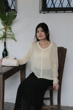 Tiana Silk Padded Top (Black)