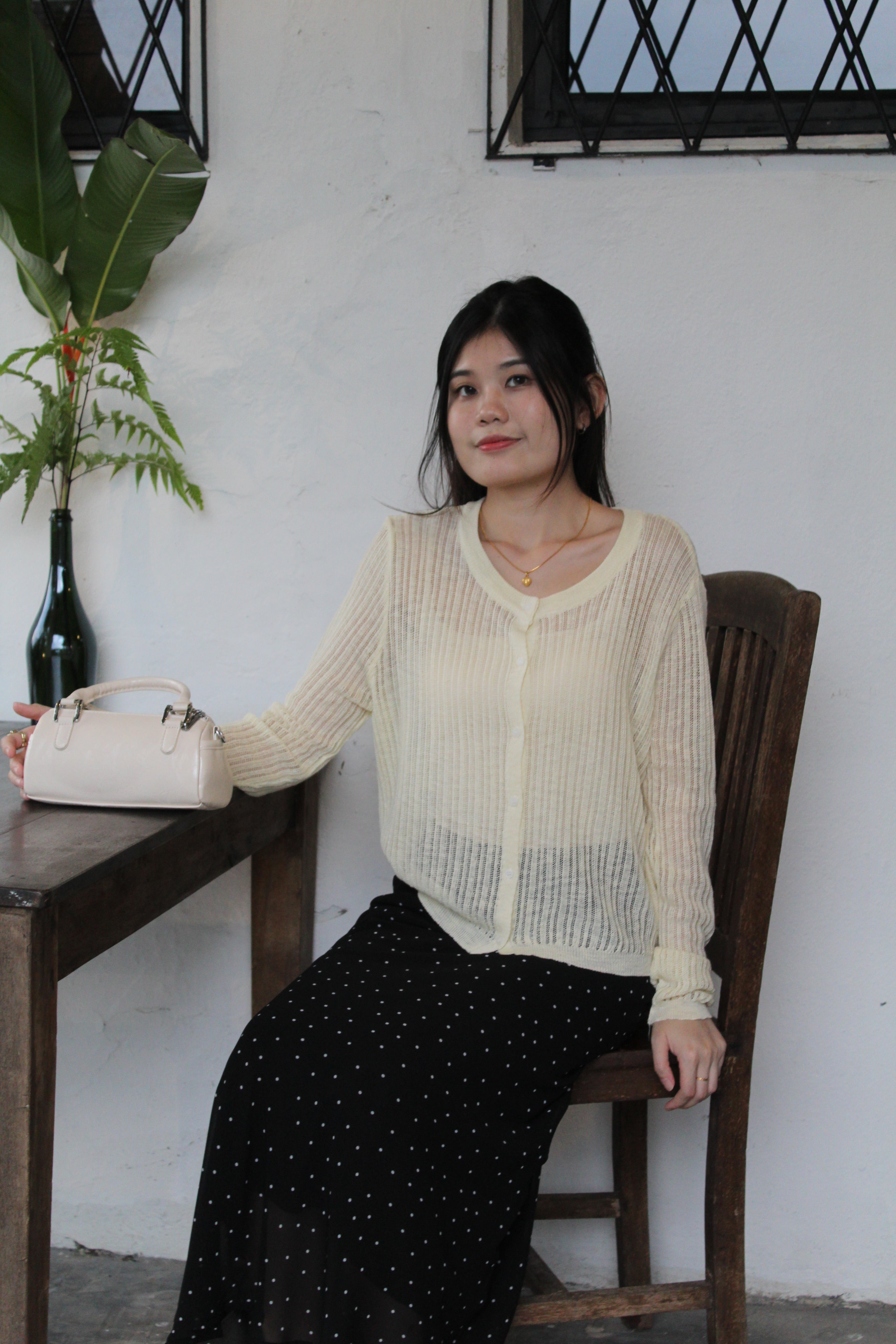 Tiana Silk Padded Top (Black)
