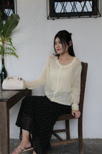 Tiana Silk Padded Top (Black)
