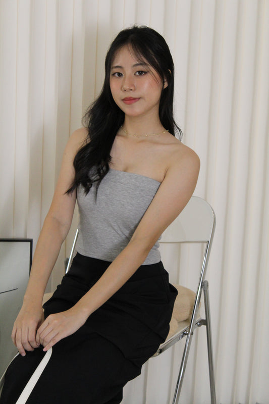 Channie Padded Tube Top (Grey)