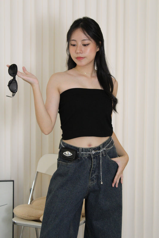 Channie Padded Tube Top (Black)