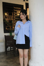 Lauren Stripes Blouse Top (Grey)