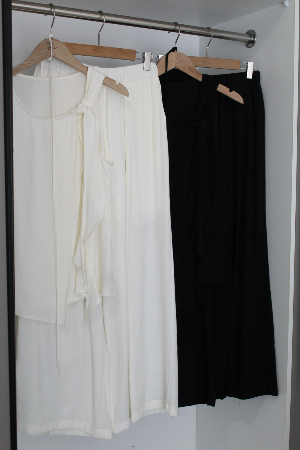 Allison Casual Two Piece Pants Set (Black)