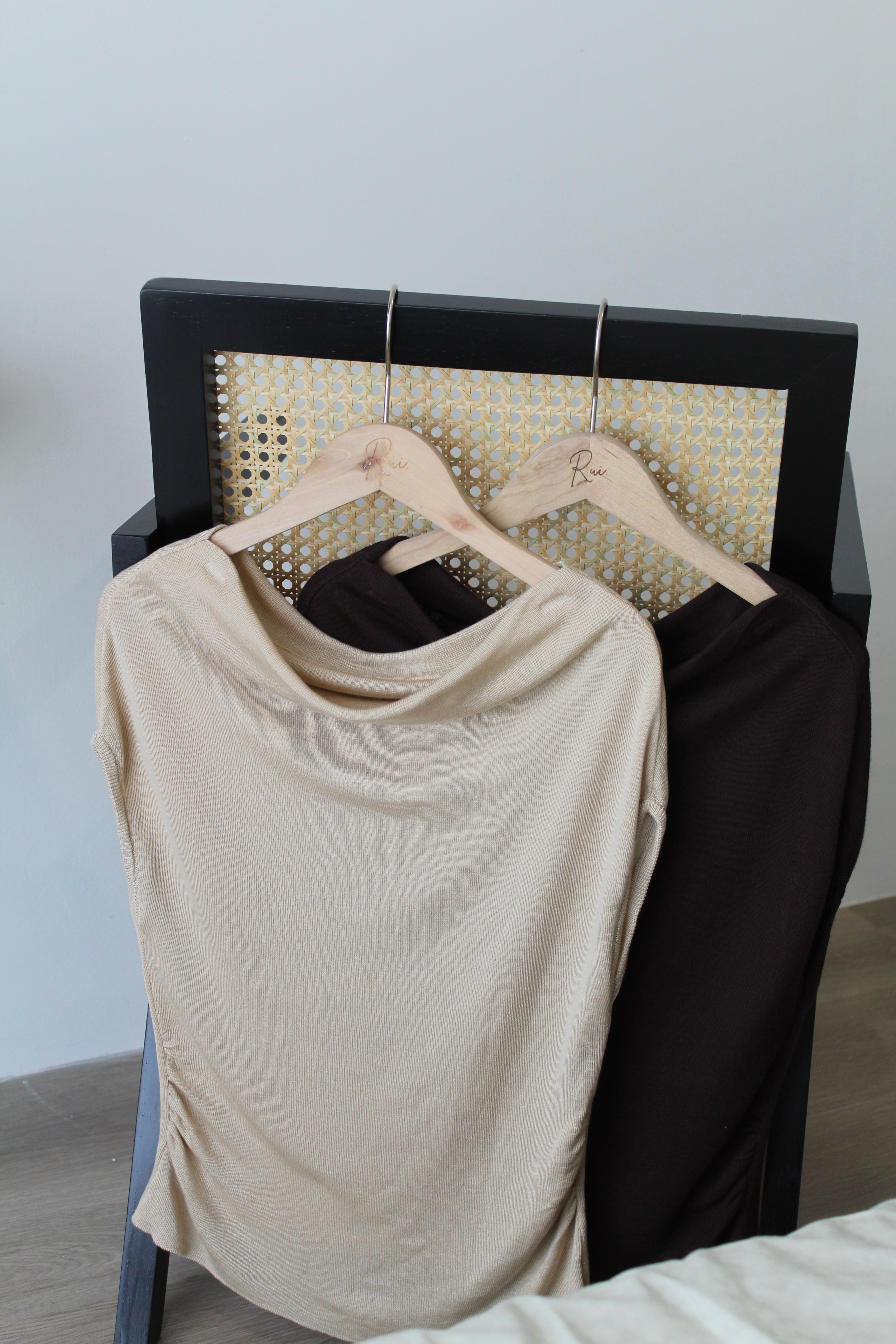 Josey Off Shoulder Knit Top (Khaki)