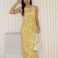 Mona Chiffon Cheongsam Maxi Dress (Yellow)