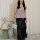 Tessa Lace Satin Maxi Skirt (Black)