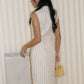 Tianny Stripes Cheongsam Maxi Dress (Cream)