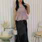 Tessa Lace Satin Maxi Skirt (Black)