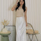 Tessa Lace Satin Maxi Skirt (Black)