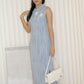 Waverly Cheongsam Maxi Dress (Blue)