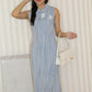 Waverly Cheongsam Maxi Dress (Blue)