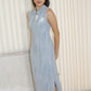 Waverly Cheongsam Maxi Dress (Blue)
