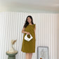 Taylor Flare Sleeve Midi Dress (Olive)