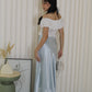 Tessa Lace Satin Maxi Skirt (Black)