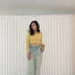 Annie Long Sleeve Crop Top (Yellow)