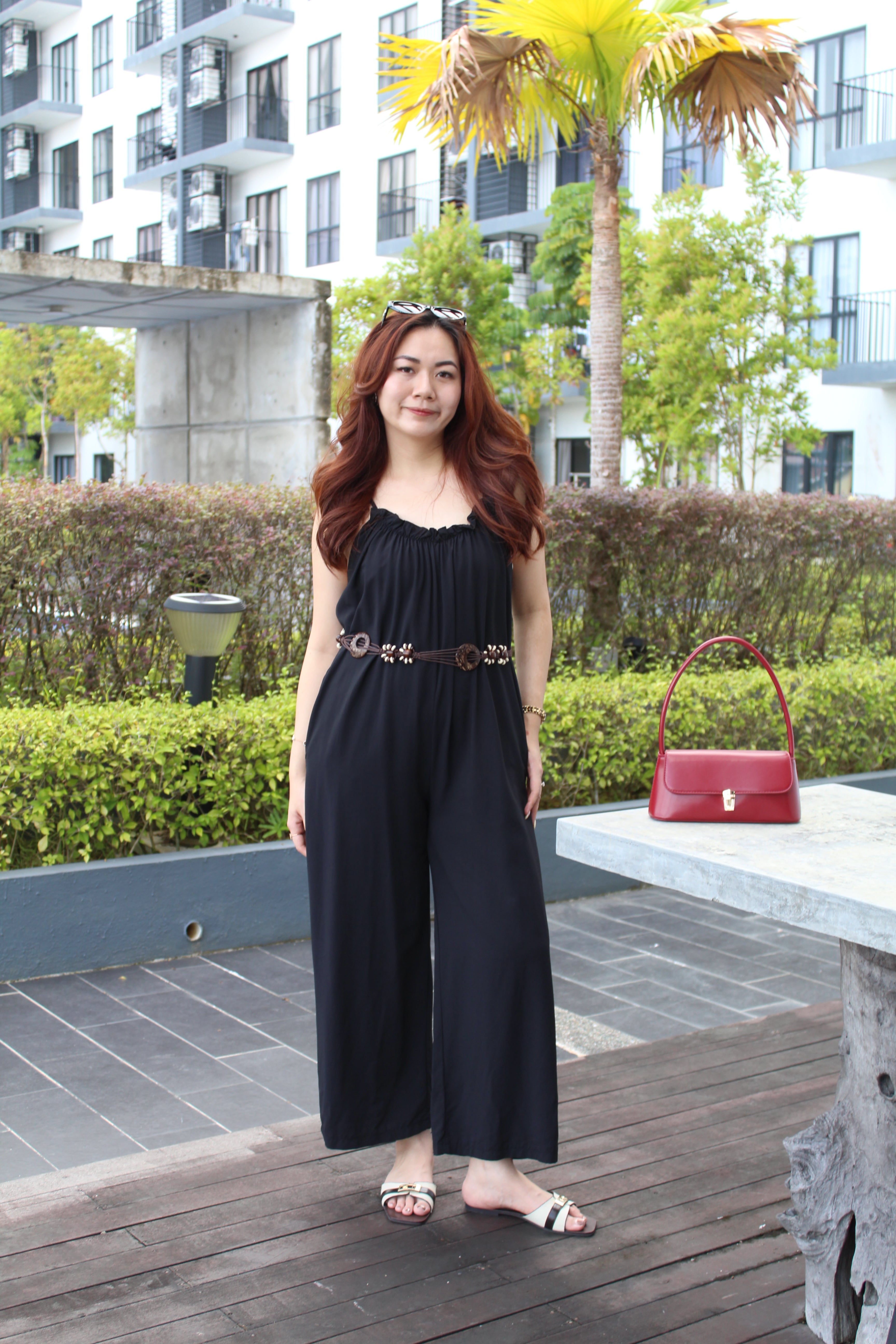 Roman Cami Jumpsuit (Black)