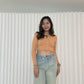 Annie Long Sleeve Crop Top (Green)