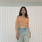 Annie Long Sleeve Crop Top (Orange)