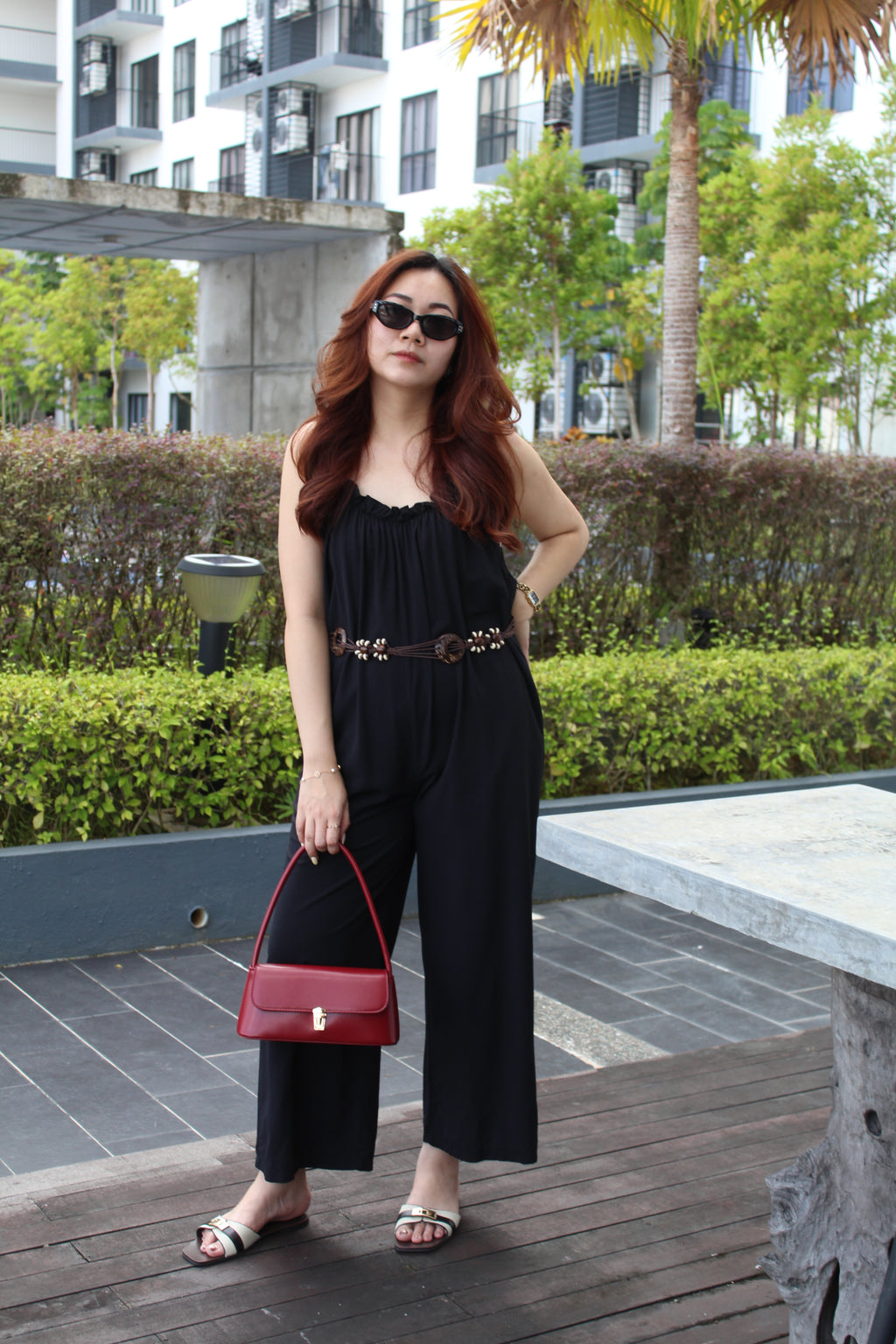 Roman Cami Jumpsuit (Black)