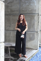 Allison Casual Two Piece Pants Set (Black)