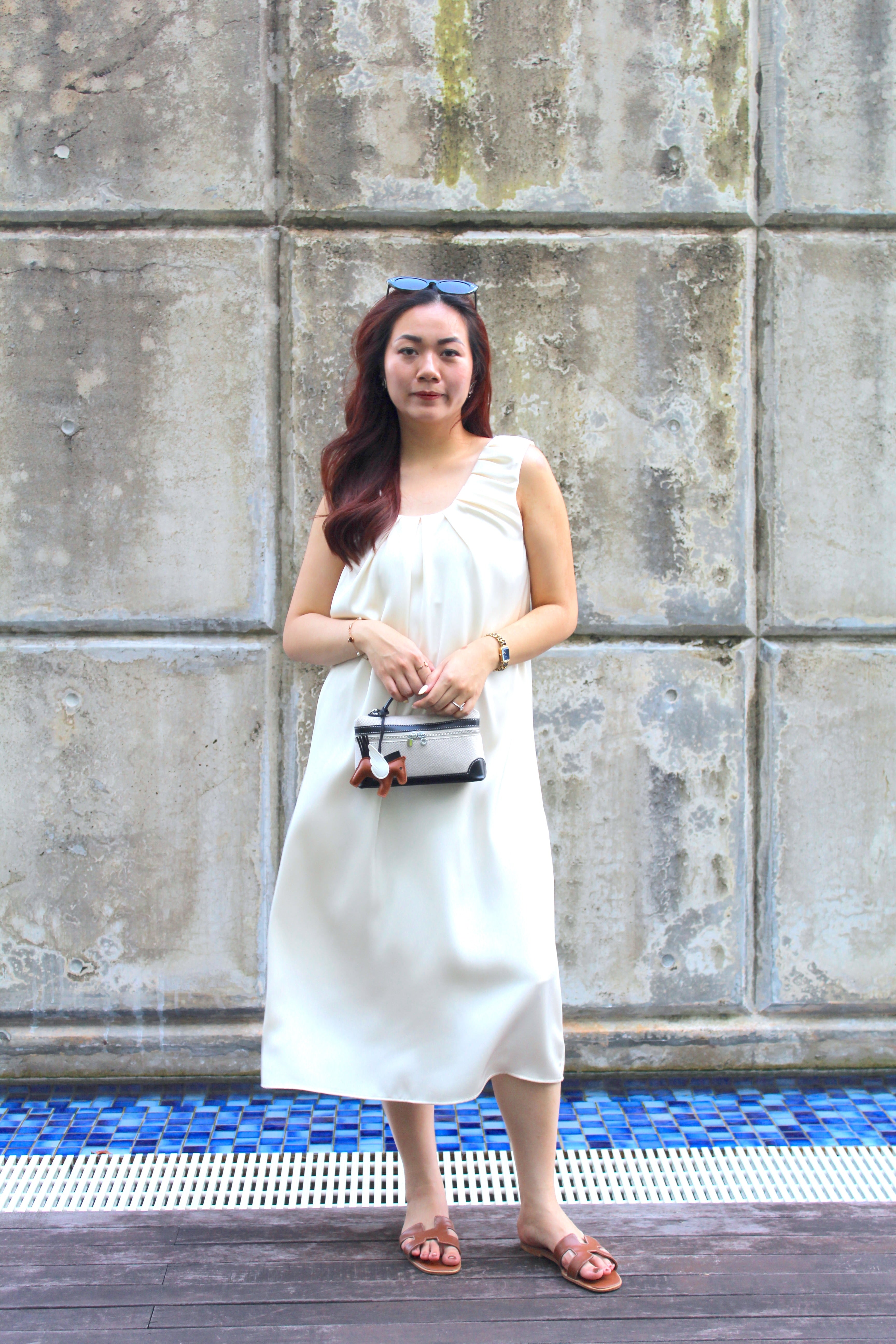 Georgie Satin Midaxi Dress (Black)