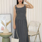 Zinnia Cotton Maxi Dress (Grey)