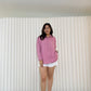 Charlene Checkered Long Sleeve Shirt (Pink)