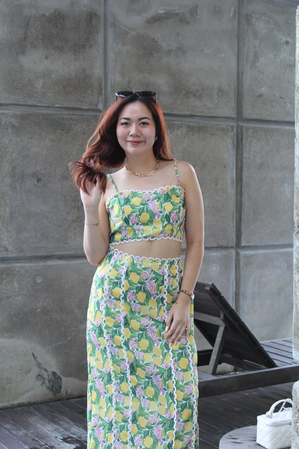 Luna Two Piece Skirt Set (Yellow)