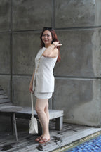 Emily Linen Vest Top (Cream)