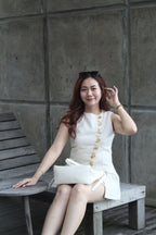 Emily Linen Vest Top (Cream)