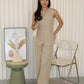 Jane Vest Pants Two Piece Set (Cream)