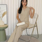 Jane Vest Pants Two Piece Set (Cream)